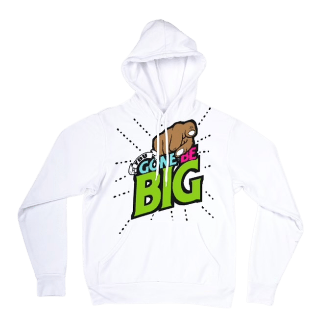 Big white fashion hoodie