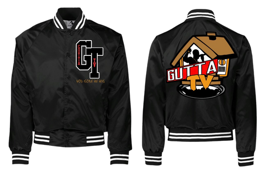 Gutta TV Traphouse Initial Black and White Jacket The Hype By Gutta TV