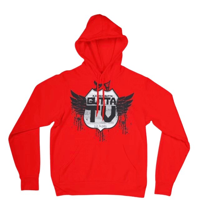 Red Original Logo Gutta TV Hoodie The Hype By Gutta TV