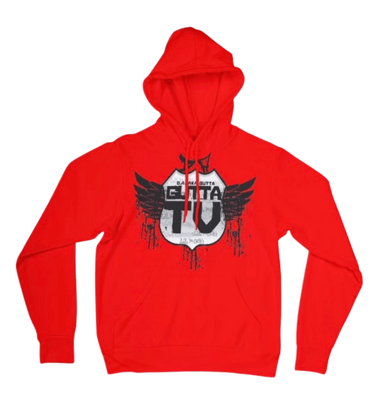 Red Original Logo Gutta TV Hoodie The Hype By Gutta TV