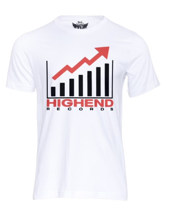 Short Sleeve HighEnd Records White Logo Tee The Hype By Gutta TV