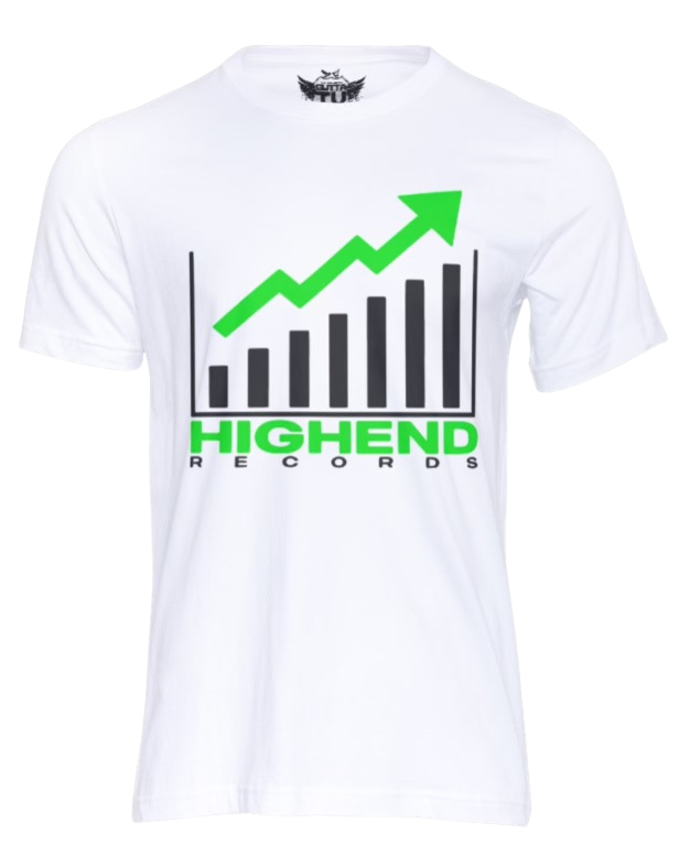 Short Sleeve HighEnd Records White Logo Tee The Hype By Gutta TV